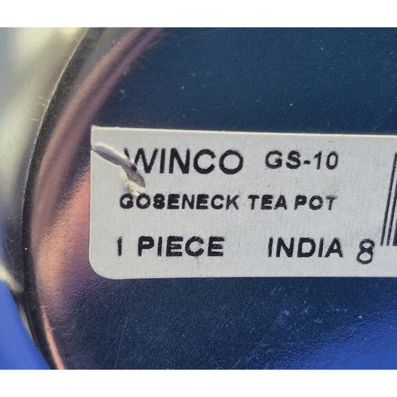 Elegant Winco One Serving Silverplate Gooseneck Teapot India 4" Tall GS-10 - Picture 8 of 9